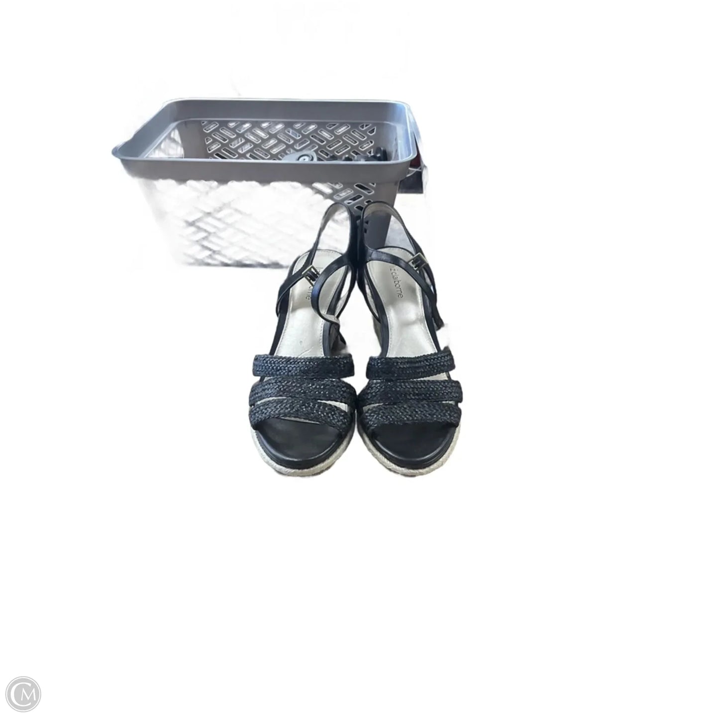 Sandals Heels Wedge By Liz Claiborne In Black, Size: 8.5