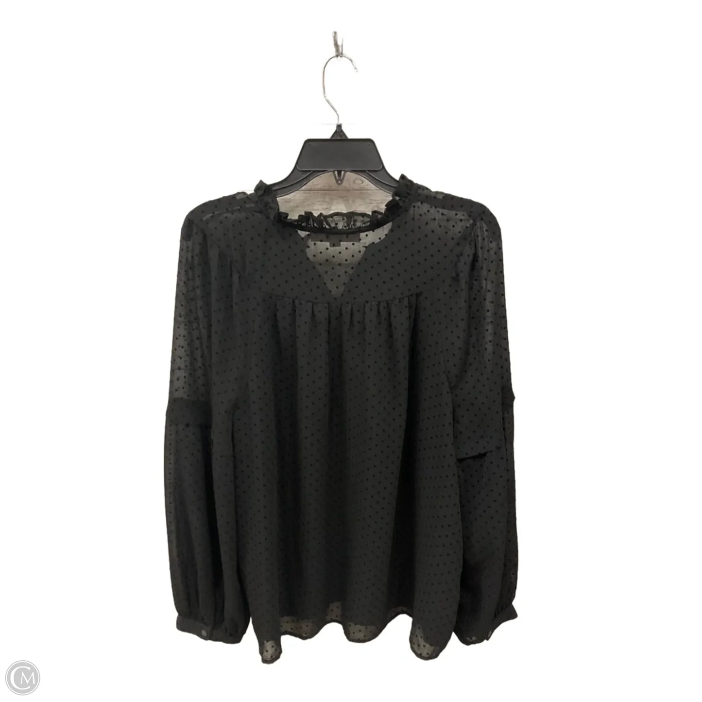 Top Long Sleeve By Loft In Black, Size: Xl