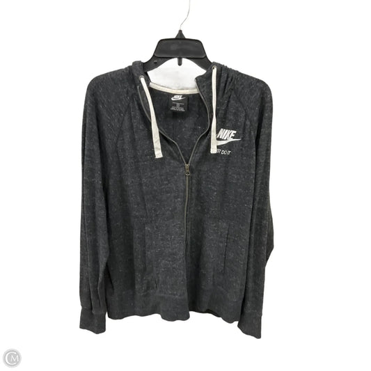 Athletic Jacket By Nike Apparel In Grey, Size: 1x