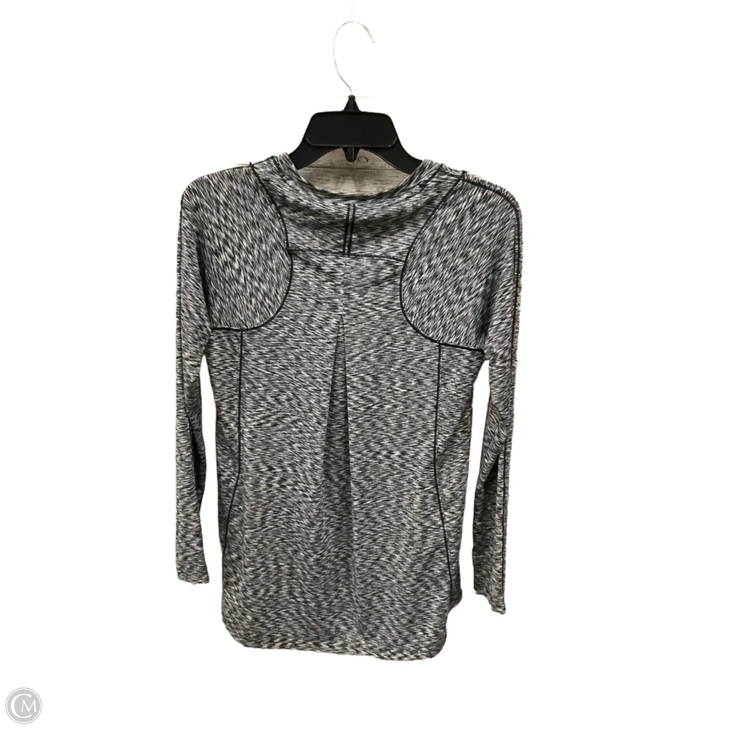 Athletic Top Long Sleeve Crewneck By Calvin Klein In Grey, Size: S