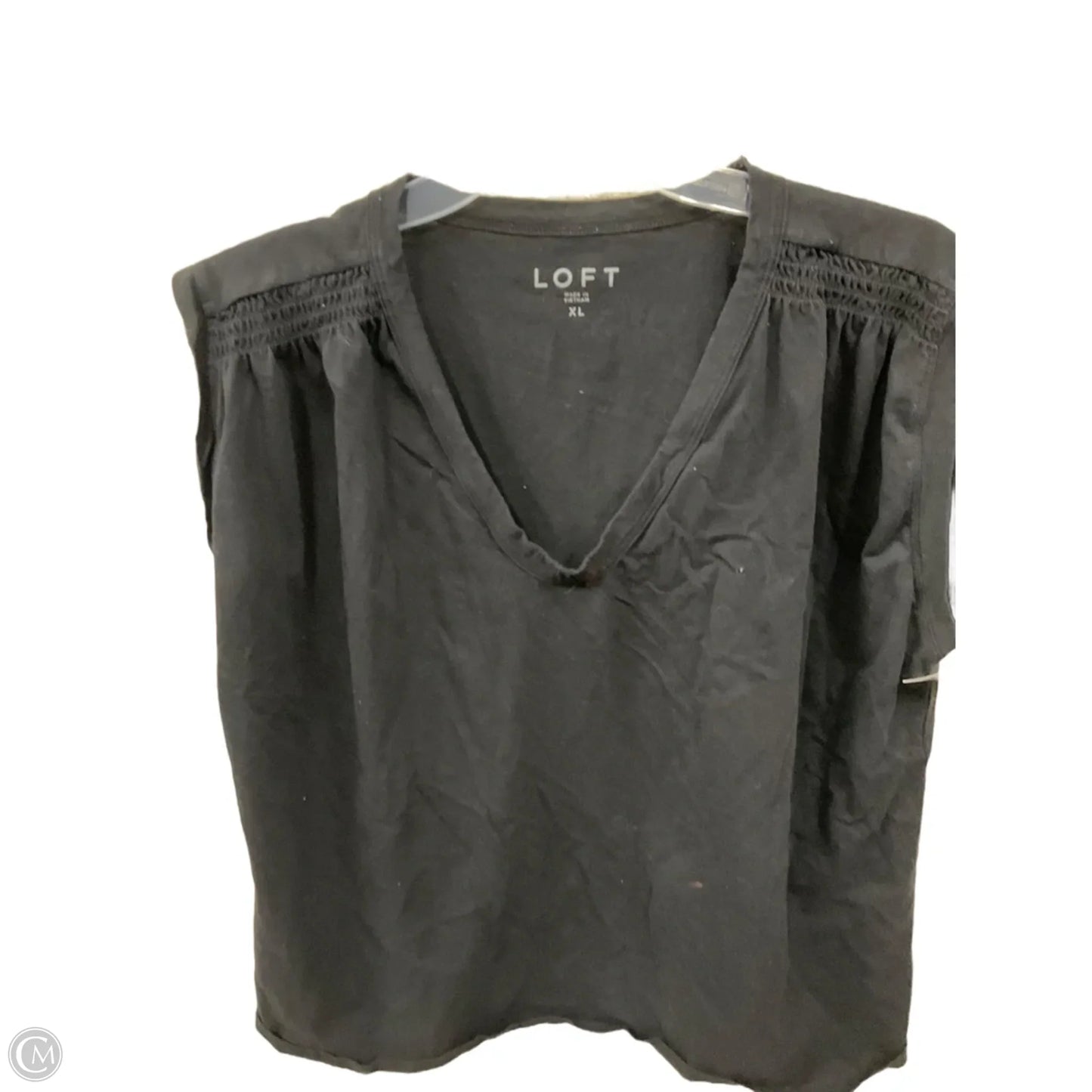 Top Sleeveless By Loft In Black, Size: Xl