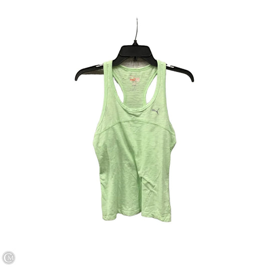 Athletic Tank Top By Puma In Green, Size: M