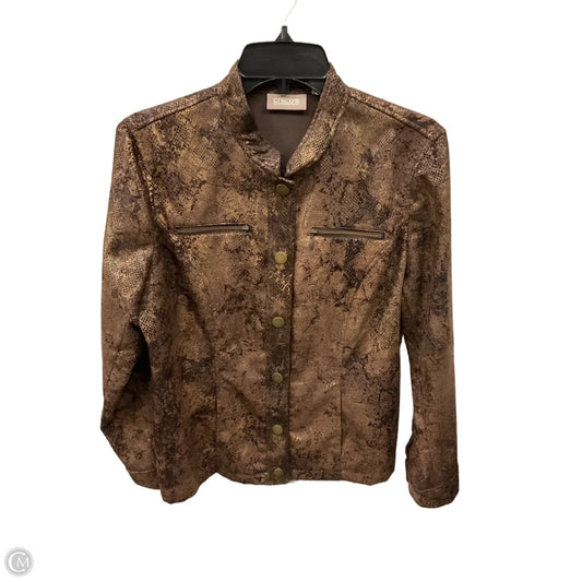 Jacket Other By Chicos In Snakeskin Print, Size: Xl