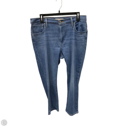 Jeans Cropped By Levis In Blue Denim, Size: 12