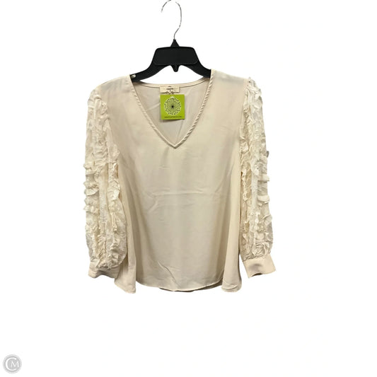 Top Long Sleeve By Entro In Cream, Size: M