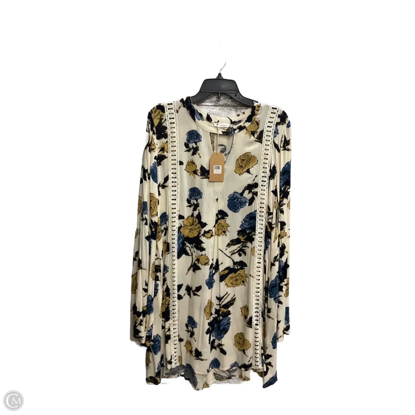 Dress Casual Midi By Blu Pepper In Cream, Size: L