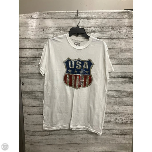 Top Short Sleeve Basic By Cmf In White, Size: M