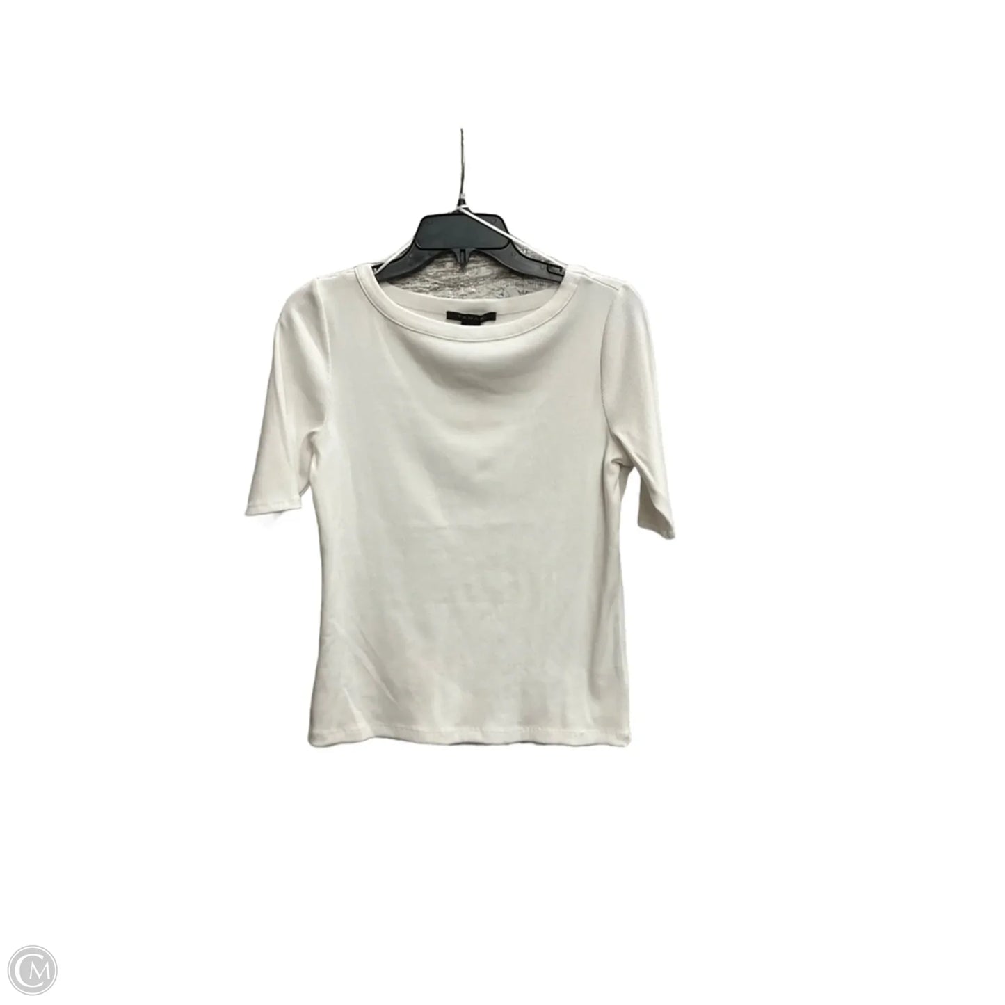 Top Short Sleeve Basic By Tahari In White, Size: M