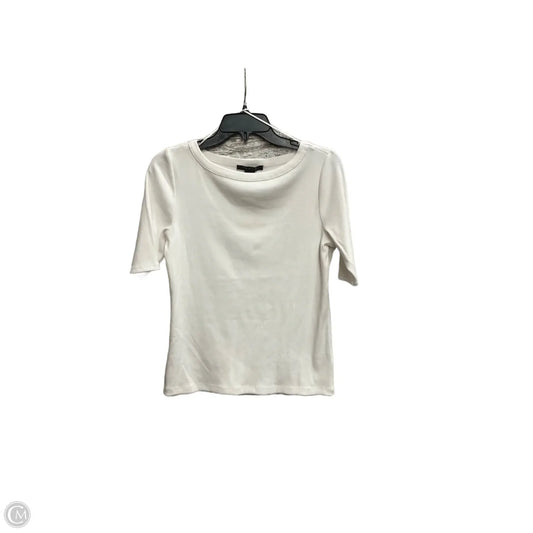 Top Short Sleeve Basic By Tahari In White, Size: M