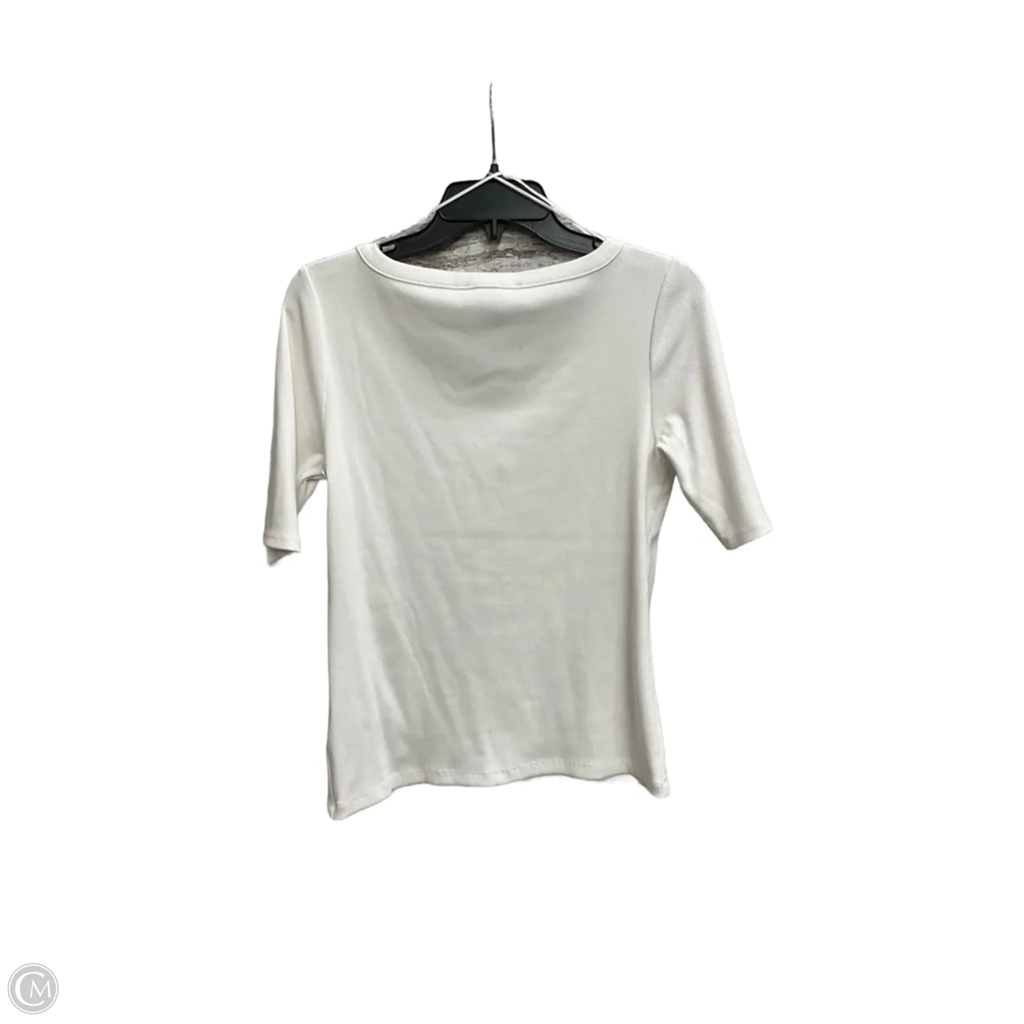 Top Short Sleeve Basic By Tahari In White, Size: M