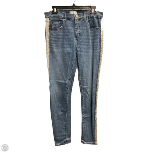 Jeans Skinny By Loft In Blue Denim, Size: 8