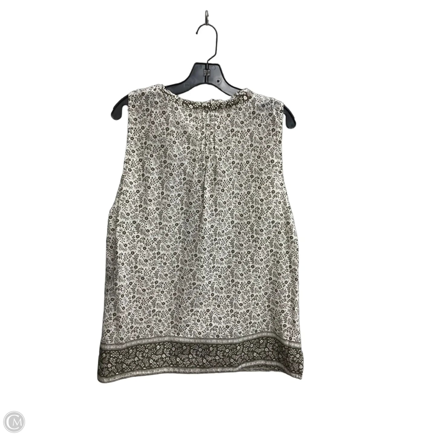 Top Sleeveless By Talbots In Green, Size: Xl