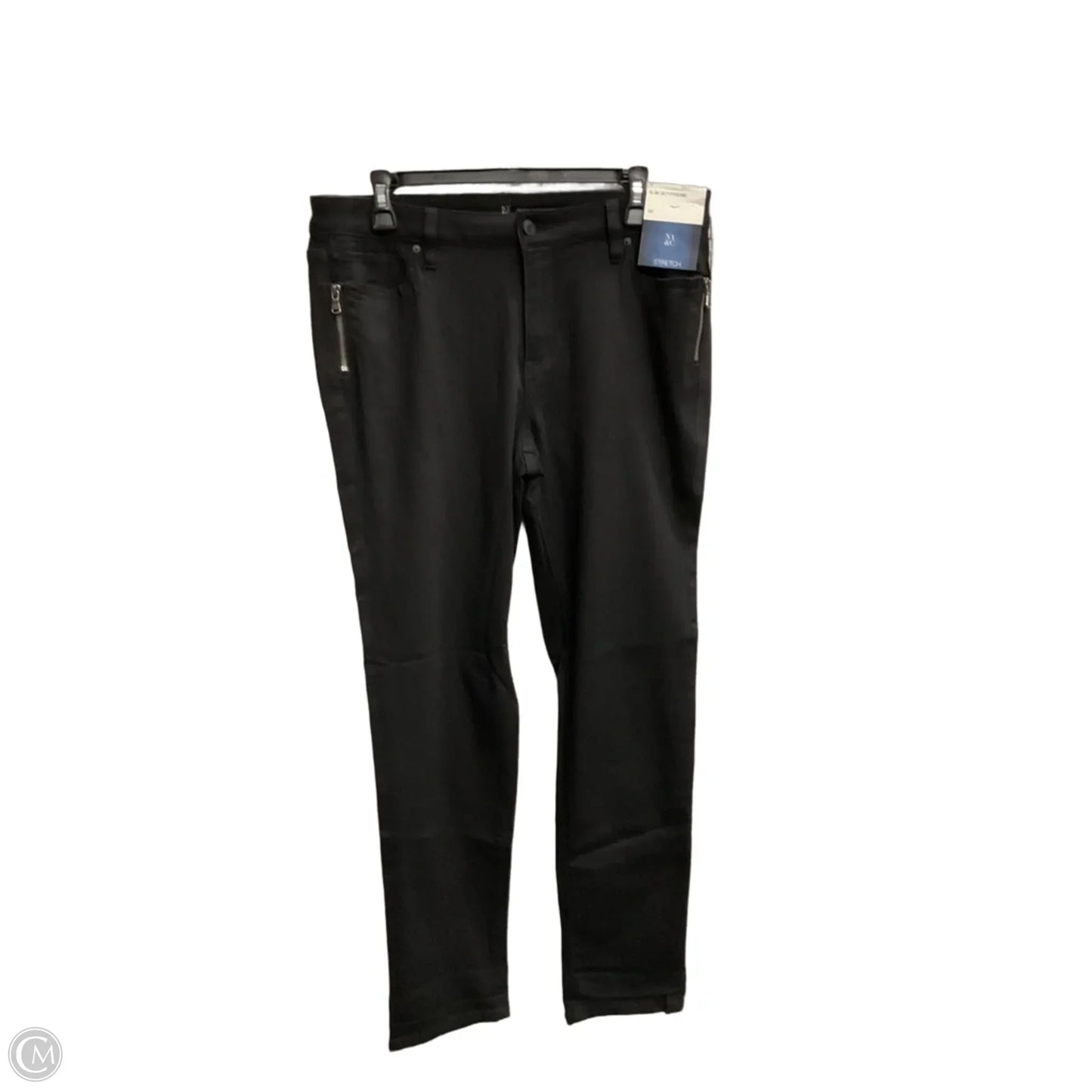 Jeans Skinny By Ny Collection In Black Denim, Size: 10