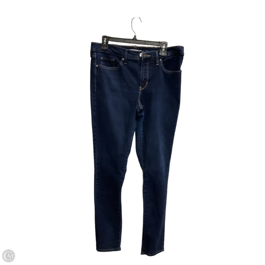 Jeans Skinny By Levis In Blue Denim, Size: 12