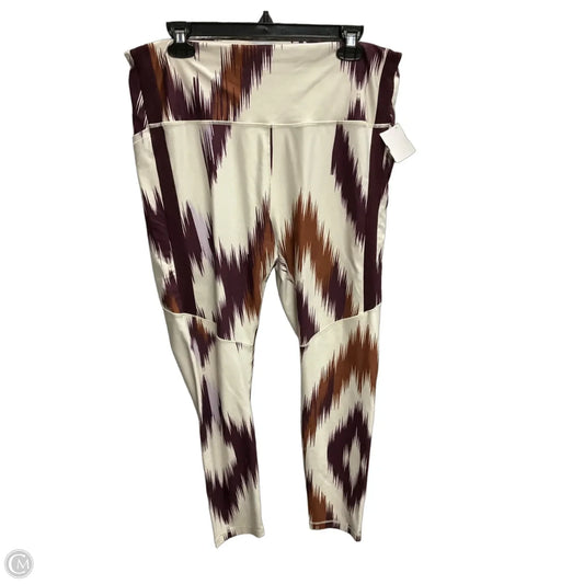 Athletic Leggings By Calia In Cream, Size: Xl