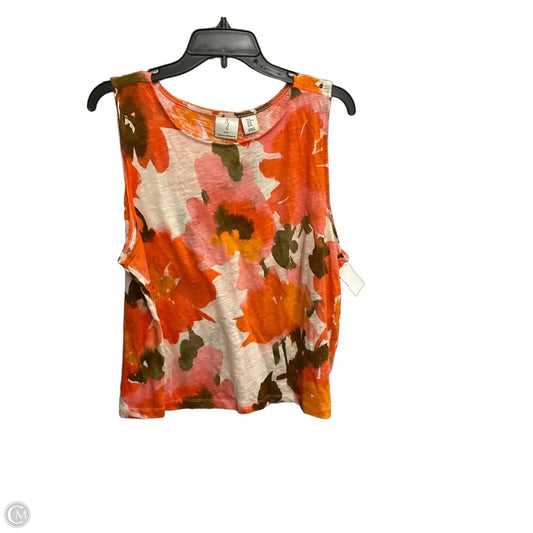 Top Sleeveless By Joie In Orange, Size: Xl