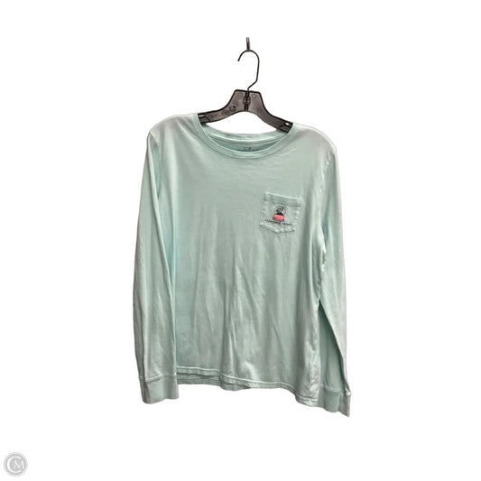 Top Long Sleeve Basic By Vineyard Vines In Blue, Size: L