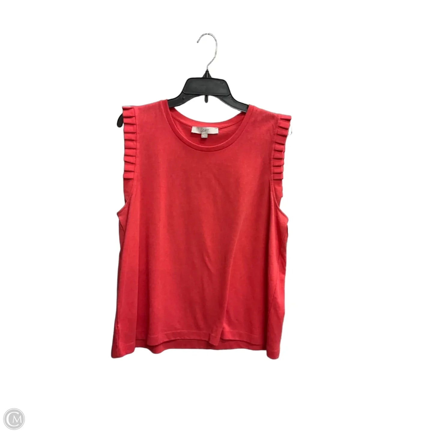 Top Short Sleeve By Loft In Pink, Size: Xl