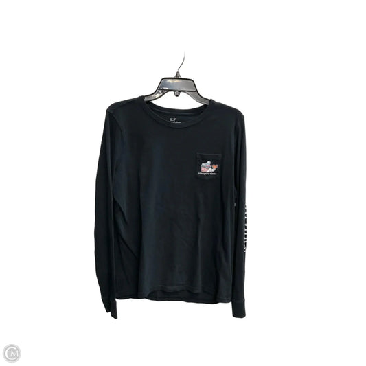 Top Long Sleeve Basic By Vineyard Vines In Black, Size: L