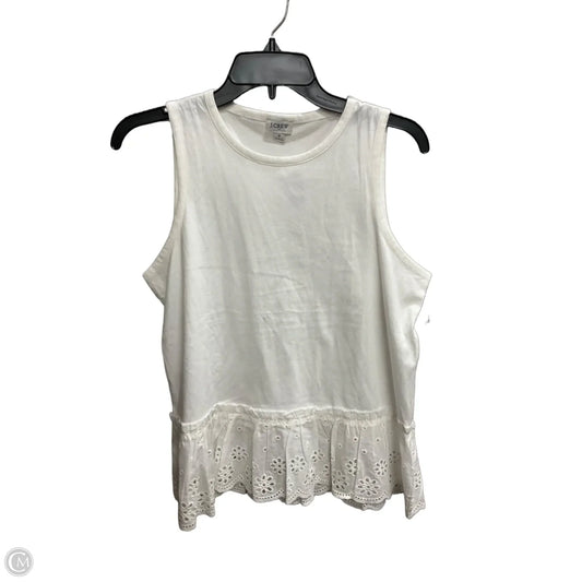 Top Sleeveless By J. Crew In White, Size: S