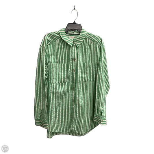 Blouse Long Sleeve By Pilcro In Green, Size: Xl