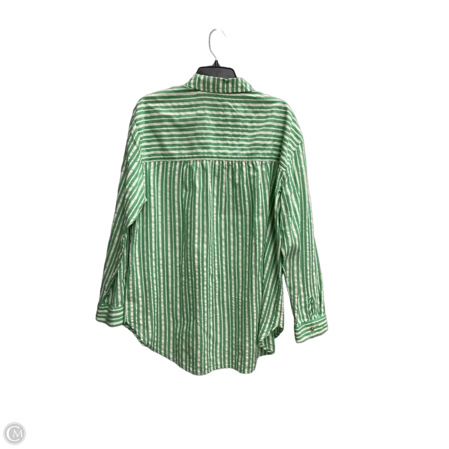 Blouse Long Sleeve By Pilcro In Green, Size: Xl