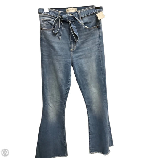 Jeans Flared By Abercrombie And Fitch In Blue Denim, Size: 4