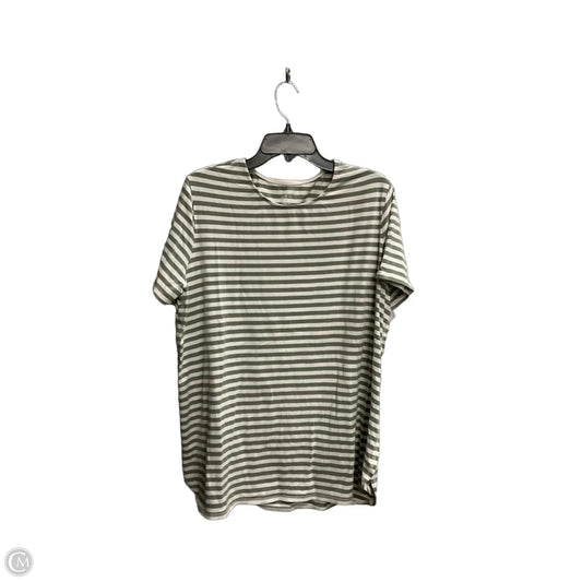 Top Short Sleeve Basic By J. Jill In Striped Pattern, Size: Xl