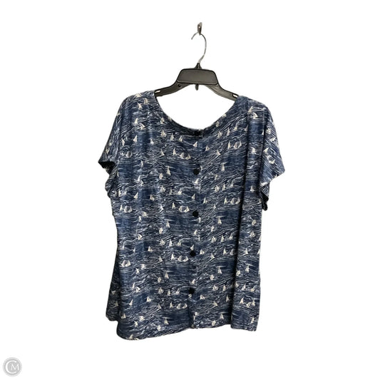 Top Short Sleeve By J. Jill In Blue, Size: Xl