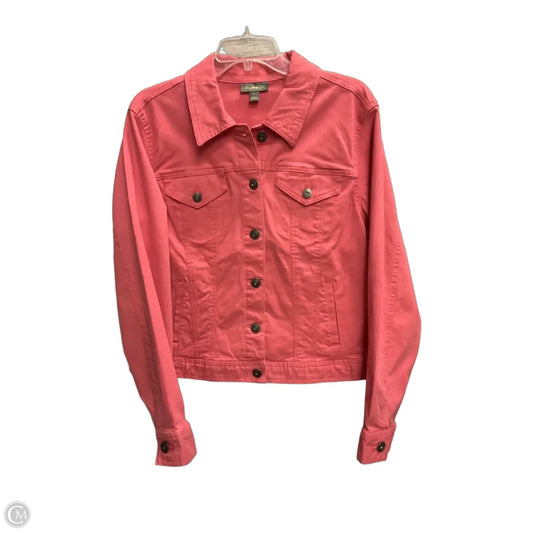 Jacket Denim By Style And Company In Pink Denim, Size: L