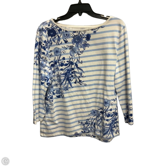 Top Long Sleeve By Talbots In White, Size: Xl