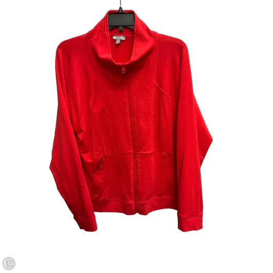 Athletic Jacket By Talbots In Red, Size: Xl