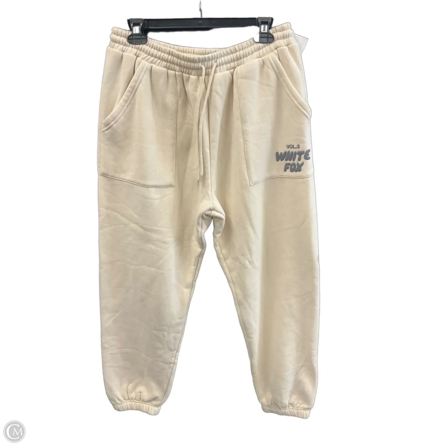 Athletic Pants By White Fox In Cream, Size: Xl
