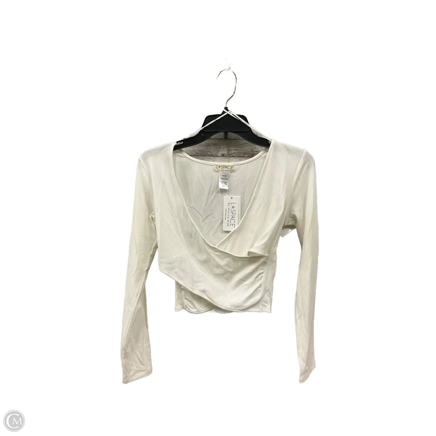Athletic Top Long Sleeve Crewneck By Cmb In White, Size: L