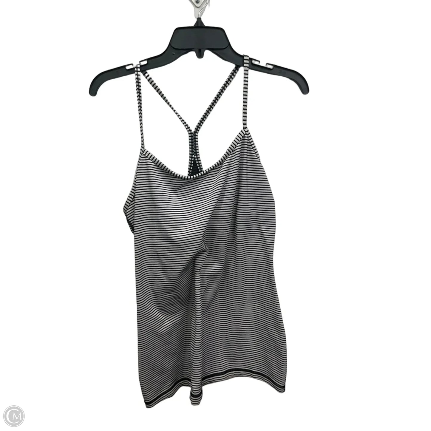 Athletic Tank Top By Lululemon In Striped Pattern, Size: L