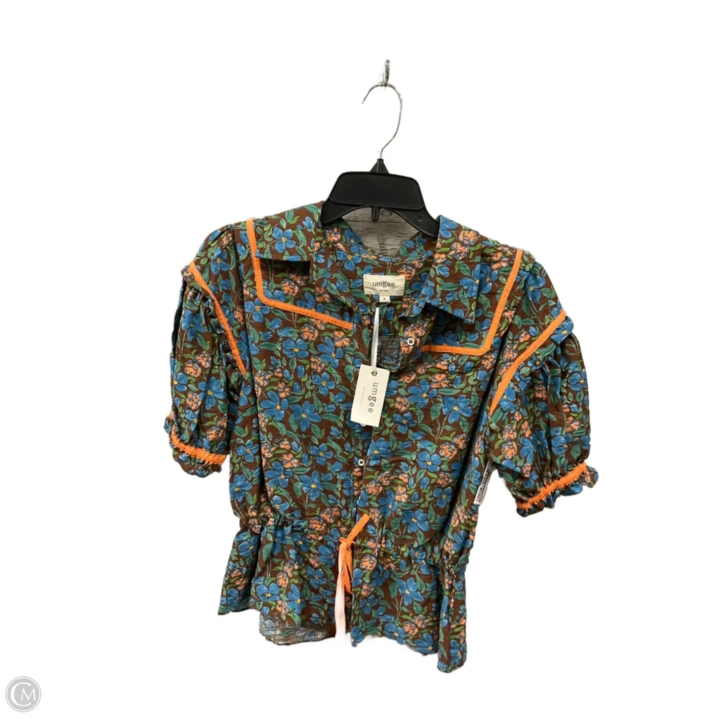 Blouse Short Sleeve By Umgee In Blue, Size: S