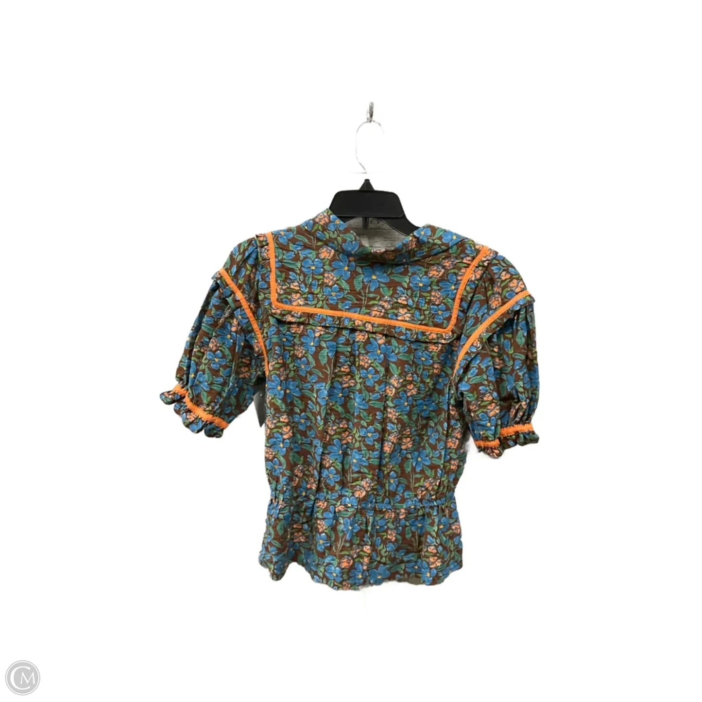 Blouse Short Sleeve By Umgee In Blue, Size: S