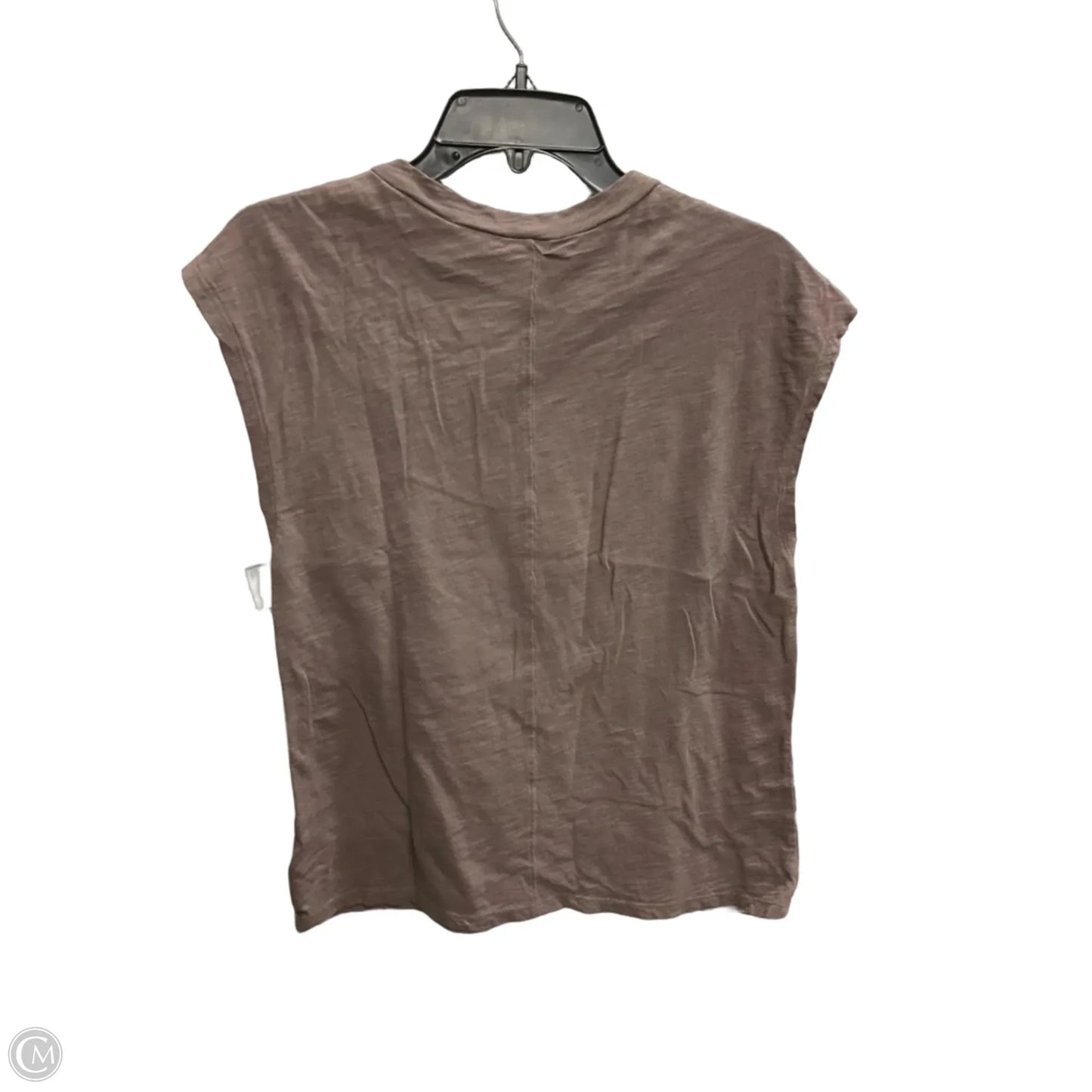 Top Short Sleeve Basic By Gap In Taupe, Size: L
