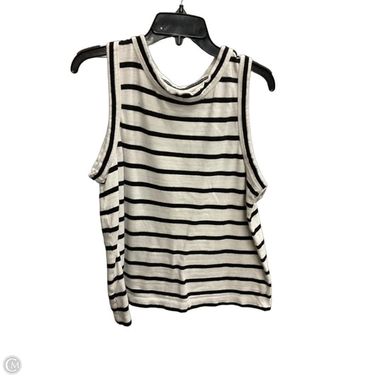 Top Sleeveless By Loft In Striped Pattern, Size: L