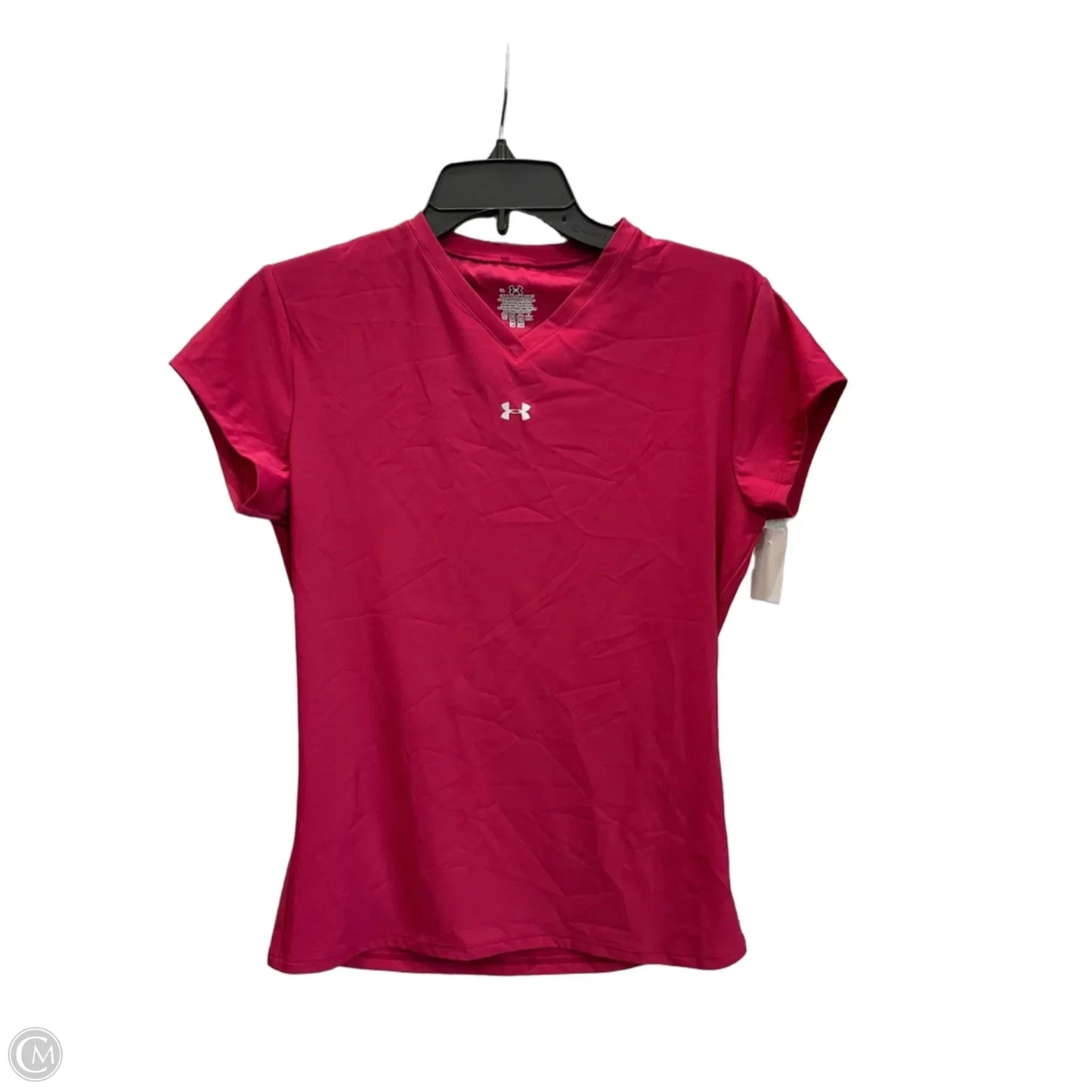 Athletic Top Short Sleeve By Under Armour In Pink, Size: Xl