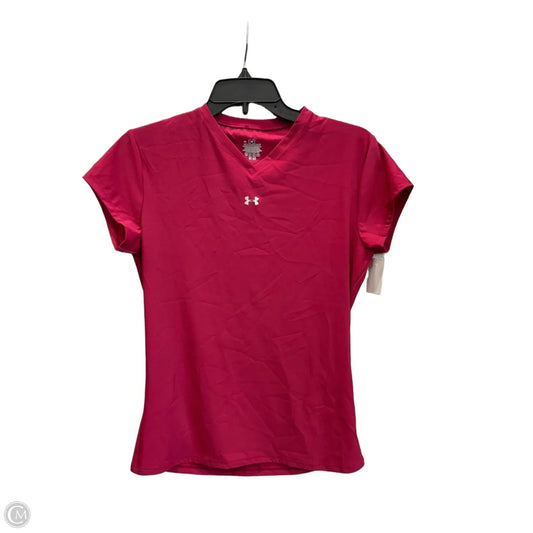 Athletic Top Short Sleeve By Under Armour In Pink, Size: Xl