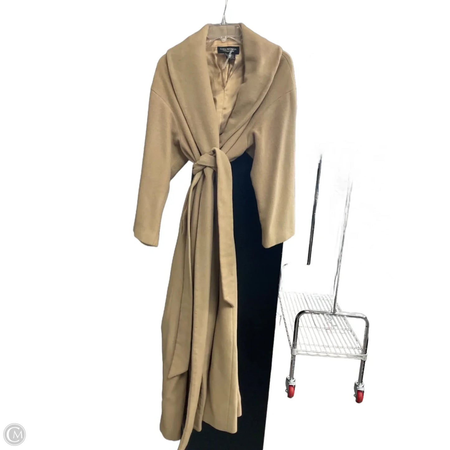 Coat Wool By Zara Women In Tan, Size: L