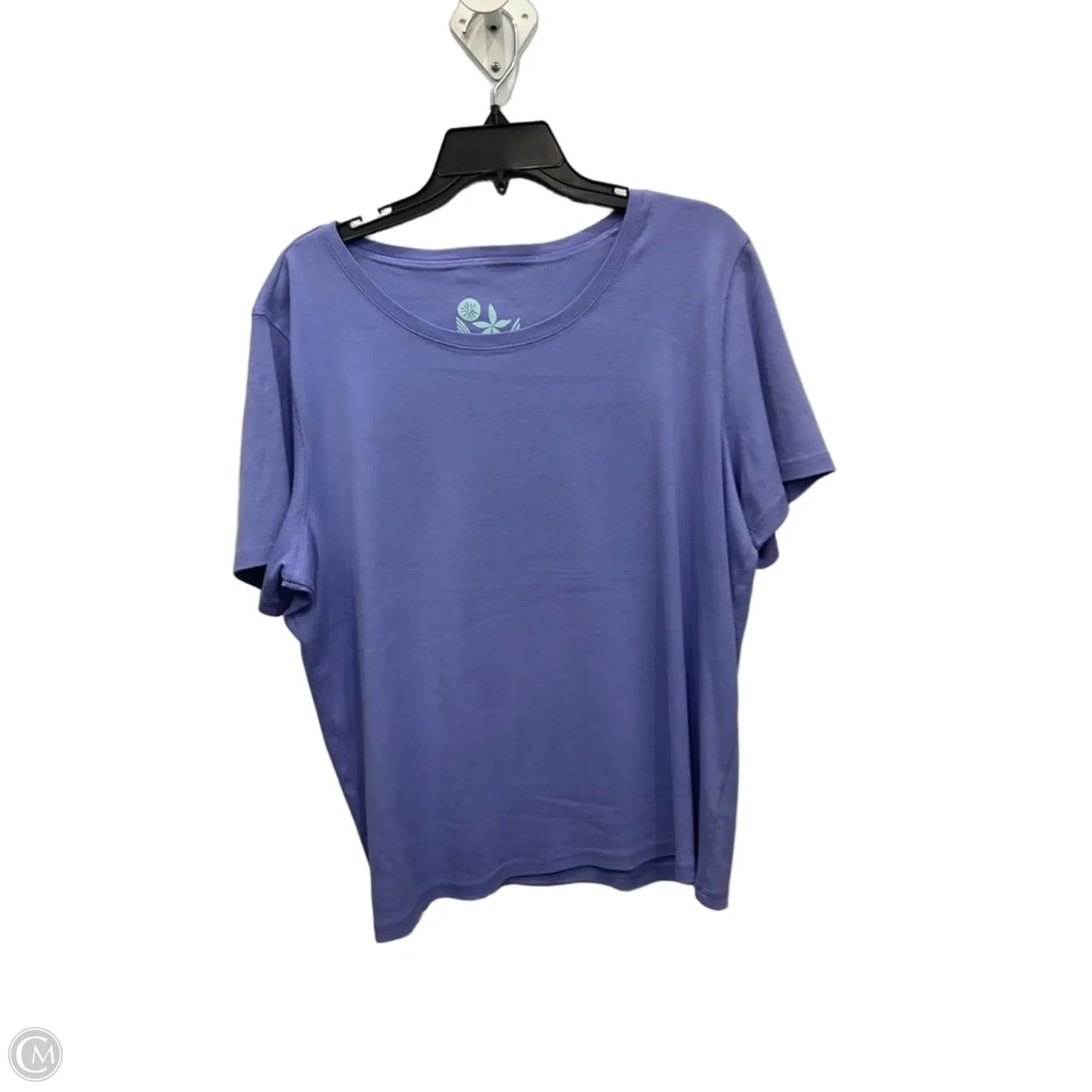 Top Short Sleeve Basic By Sigrid Olsen In Purple, Size: 1x