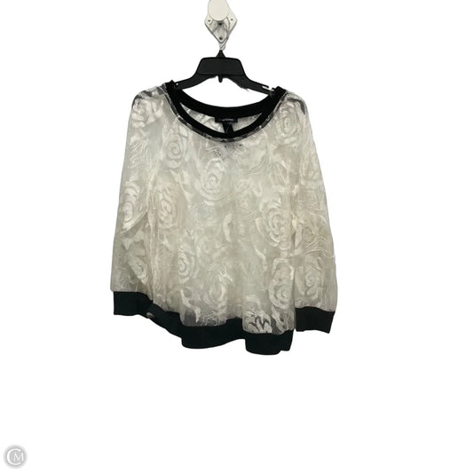 Top Long Sleeve By Ashley Stewart In White, Size: Xl