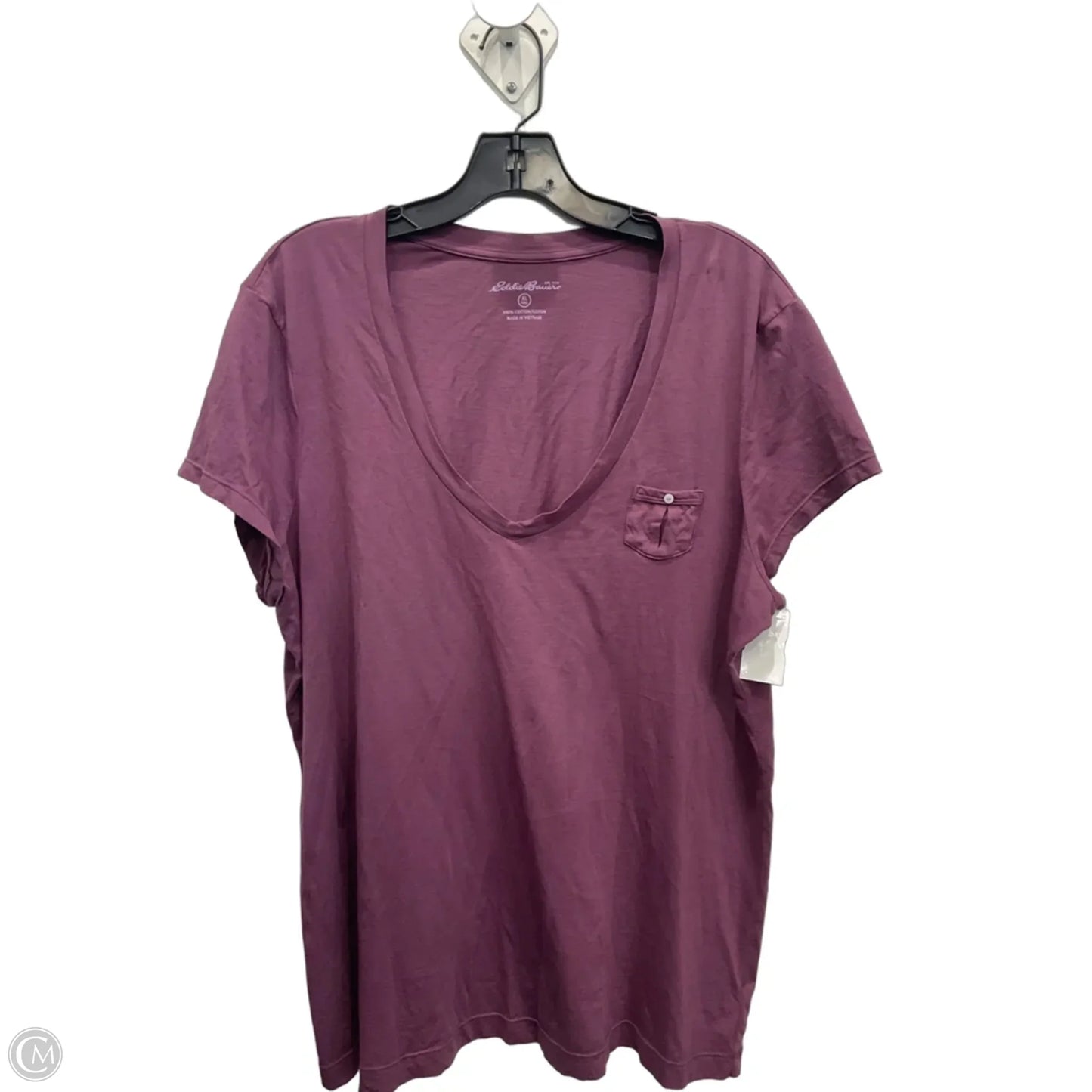 Top Short Sleeve Basic By Eddie Bauer In Purple, Size: Xl