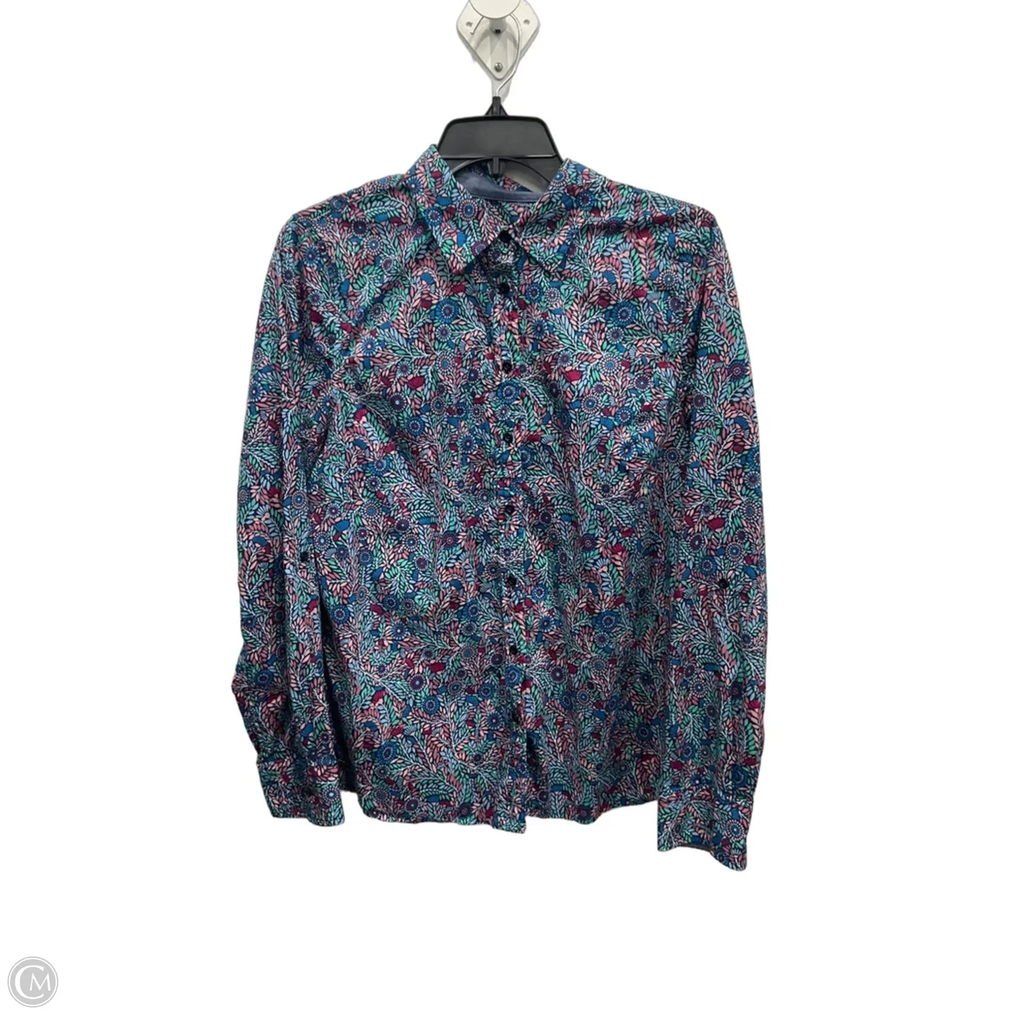 Blouse Long Sleeve By Talbots In Floral Print, Size: M