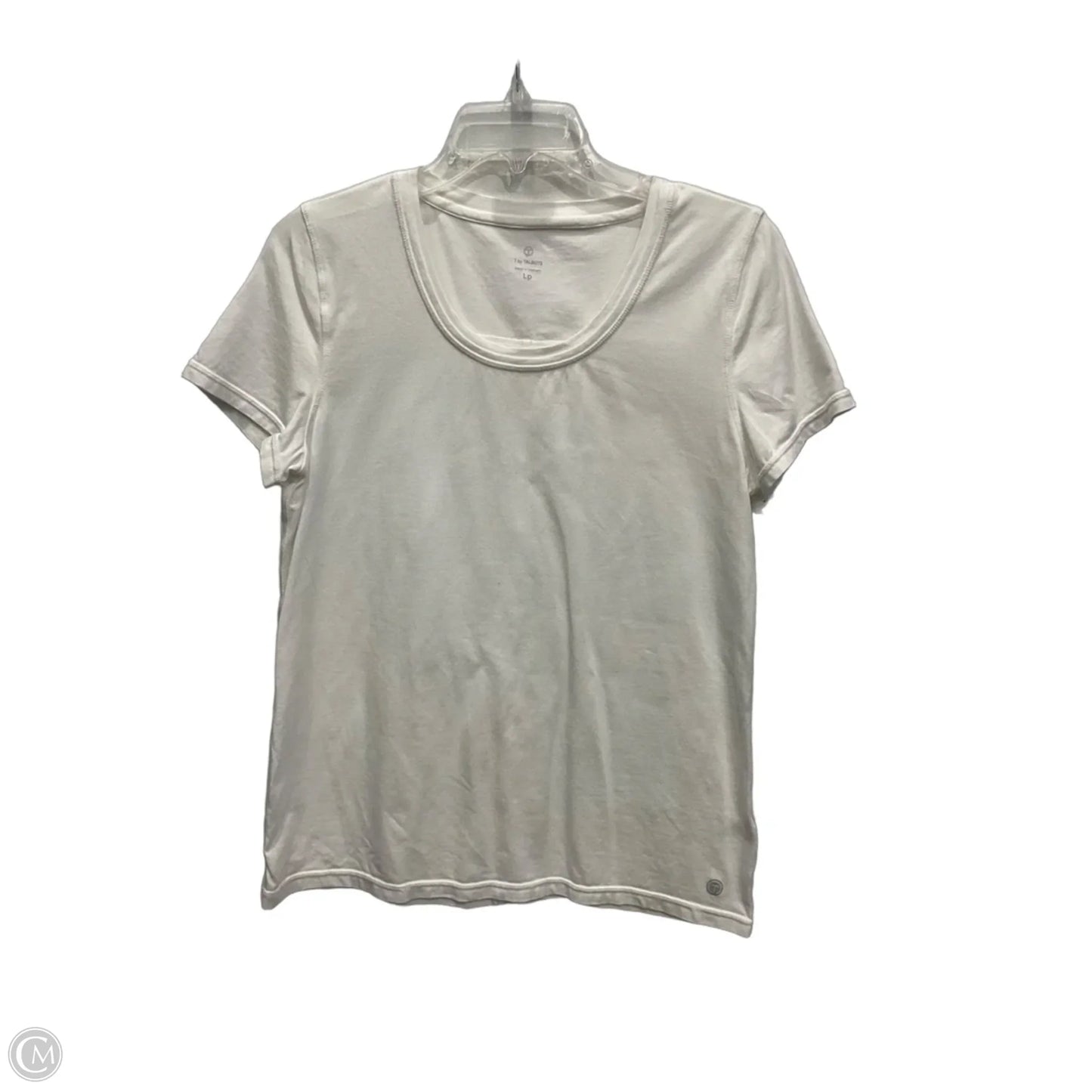 Top Short Sleeve By Talbots In White, Size: L