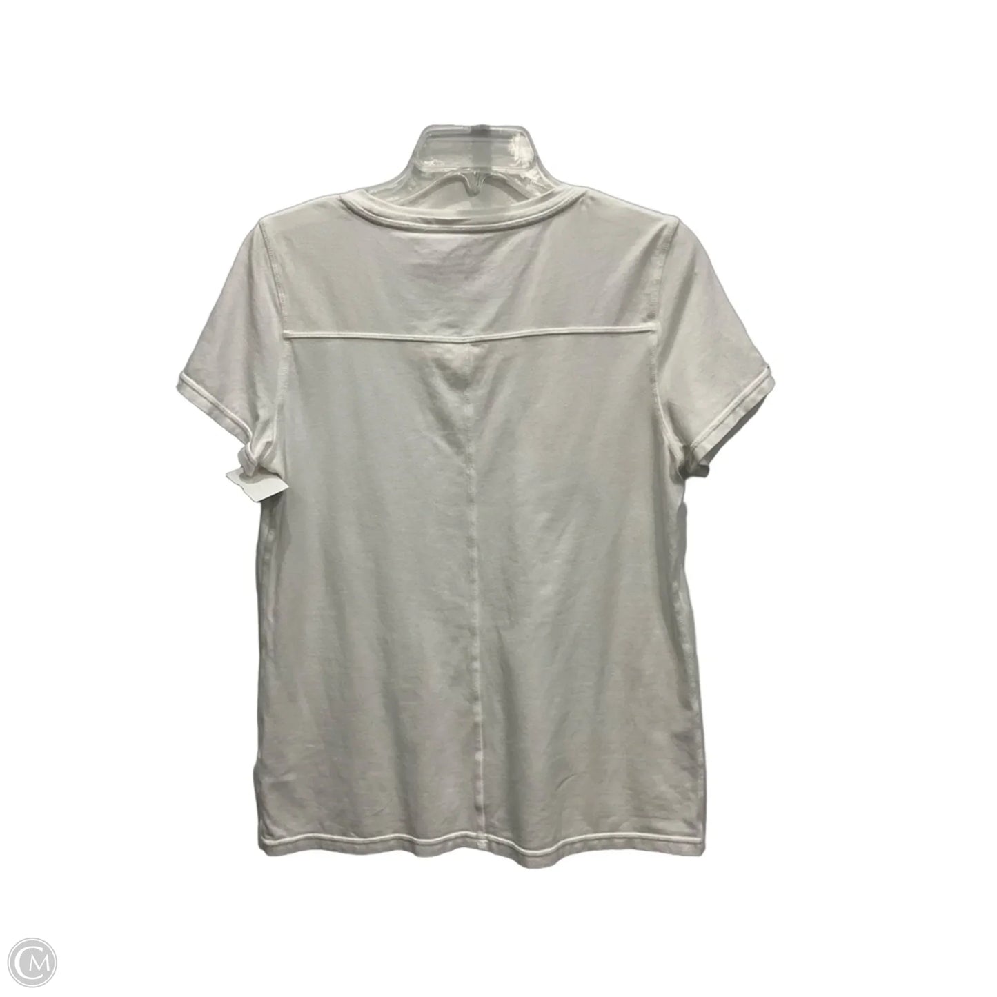 Top Short Sleeve By Talbots In White, Size: L