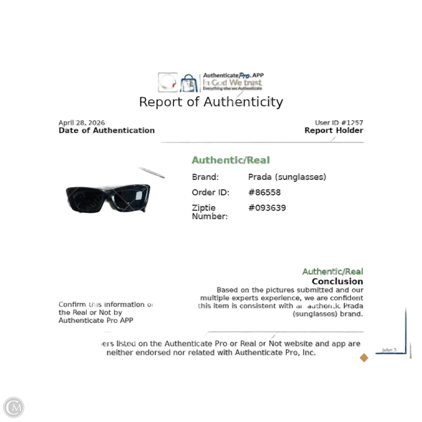 Sunglasses Luxury Designer By Prada