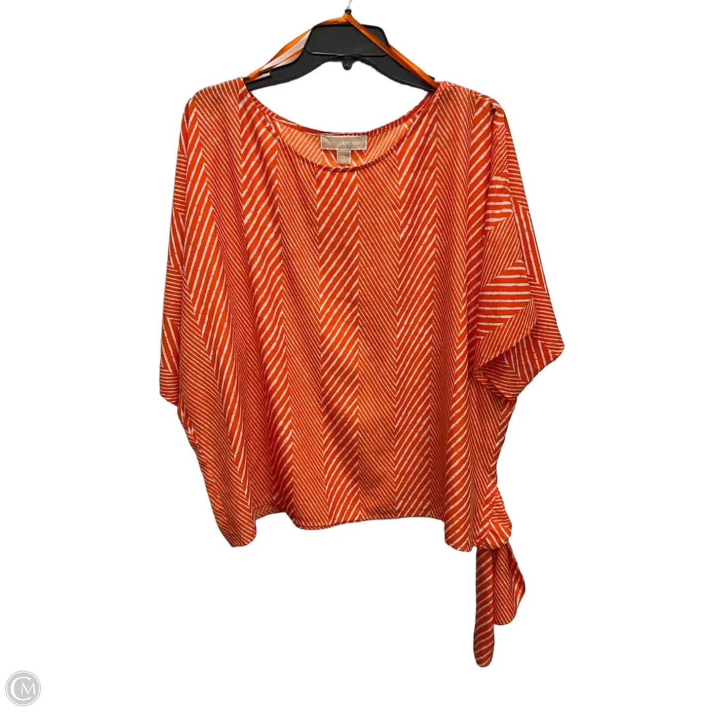 Top Short Sleeve By Michael By Michael Kors In Orange, Size: Xl